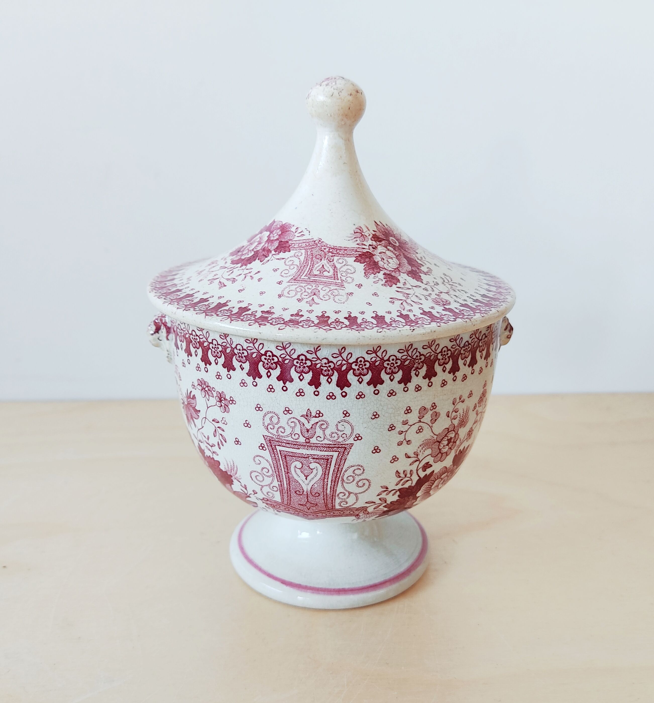 English porcelain sugar, mid-20th century