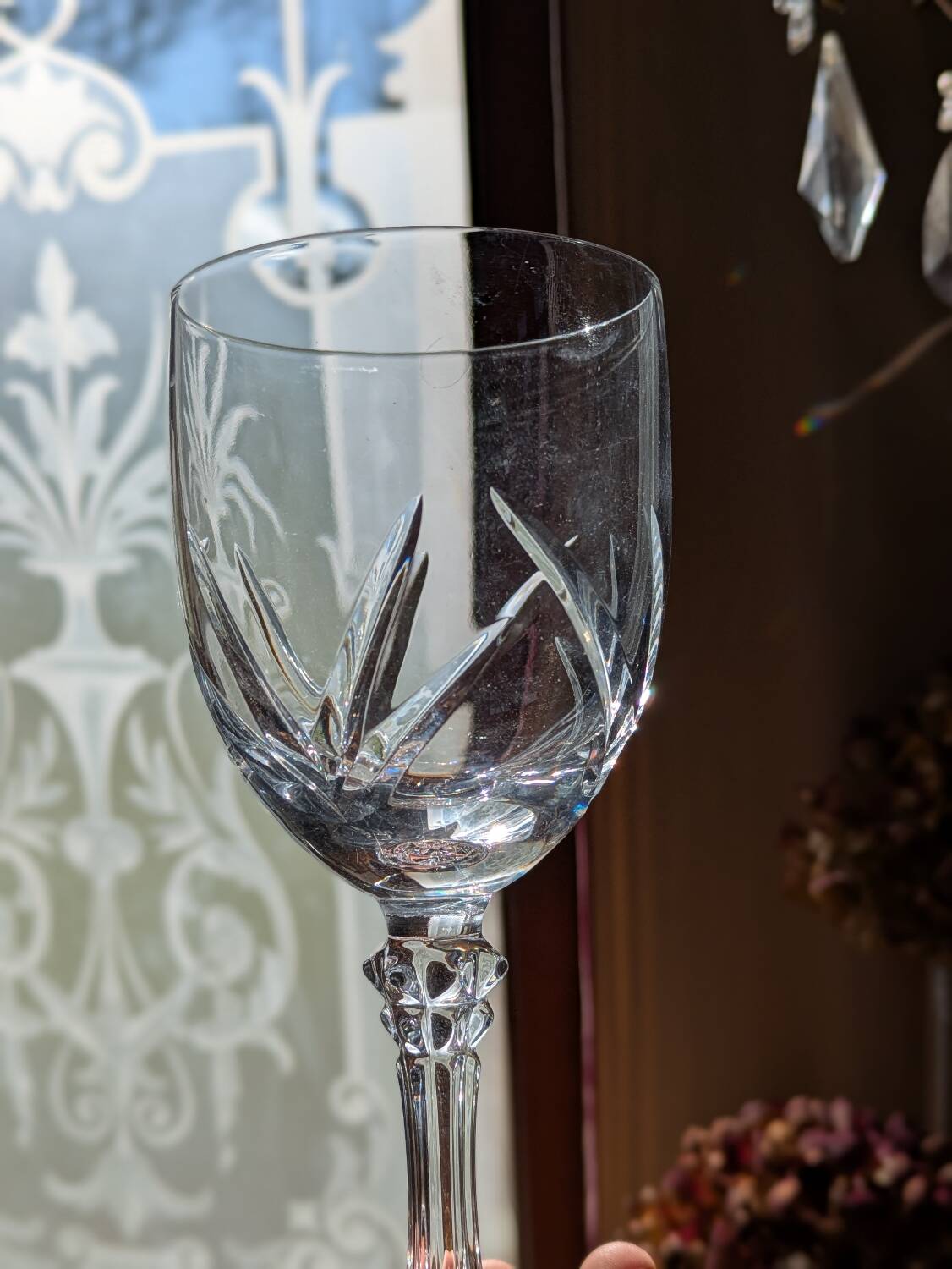 Crystal footed glasses