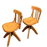 Pair of Baumann rotating screw chairs 1960