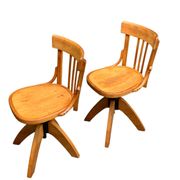 Pair of Baumann rotating screw chairs 1960