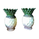 Paire de vases ananas en grès Rhoda