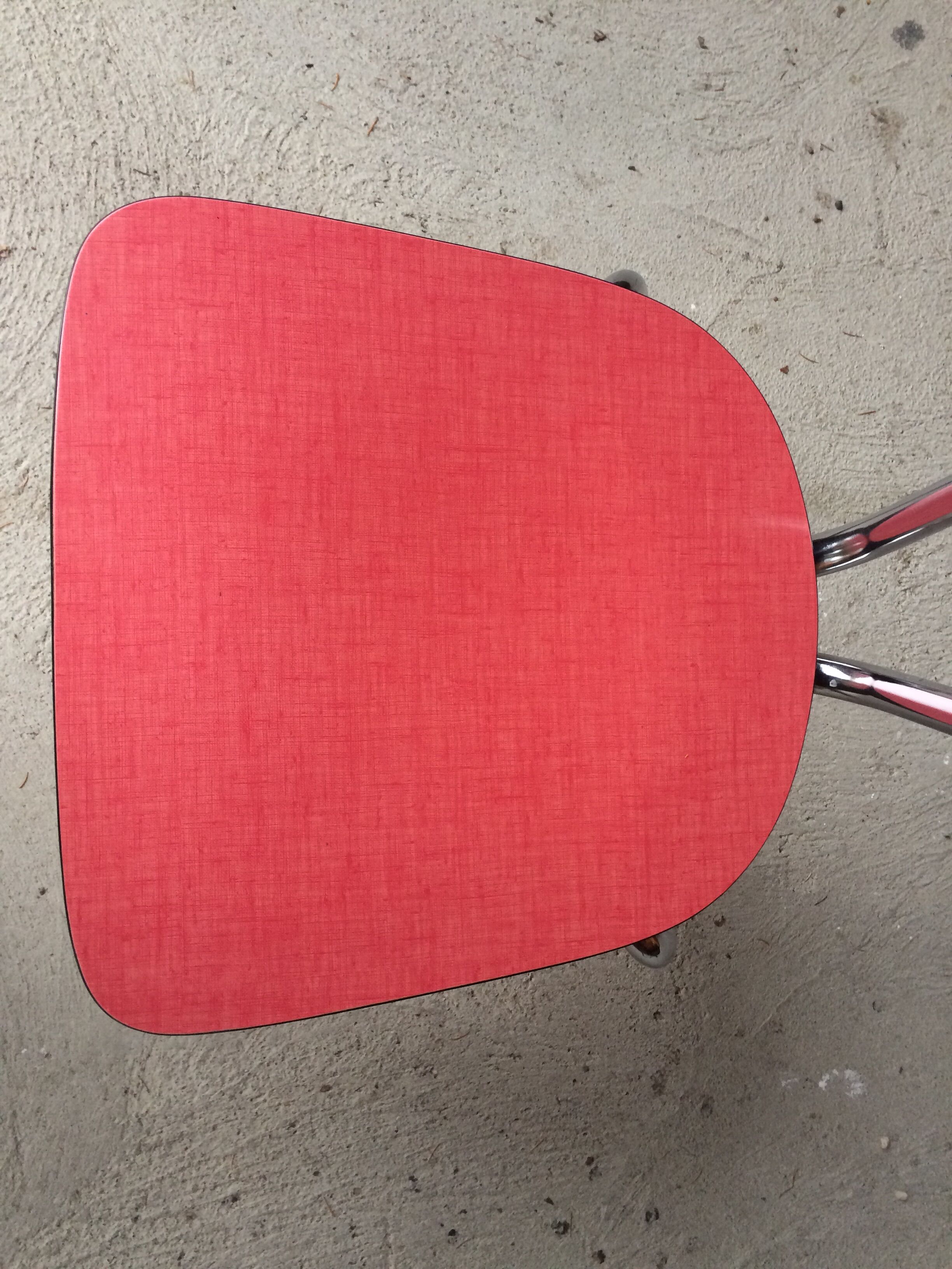 Red vintage formica chair