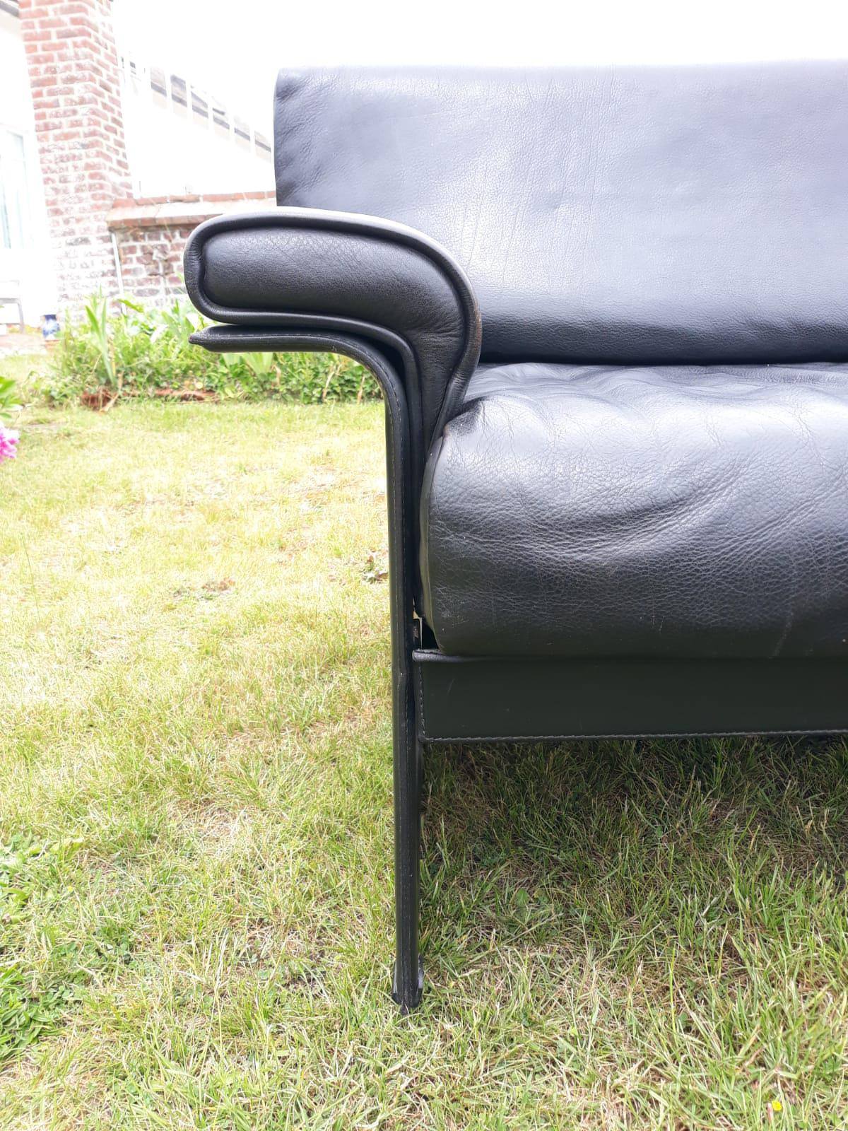Leather sofa Tito Agnoli for Matteo Grassi