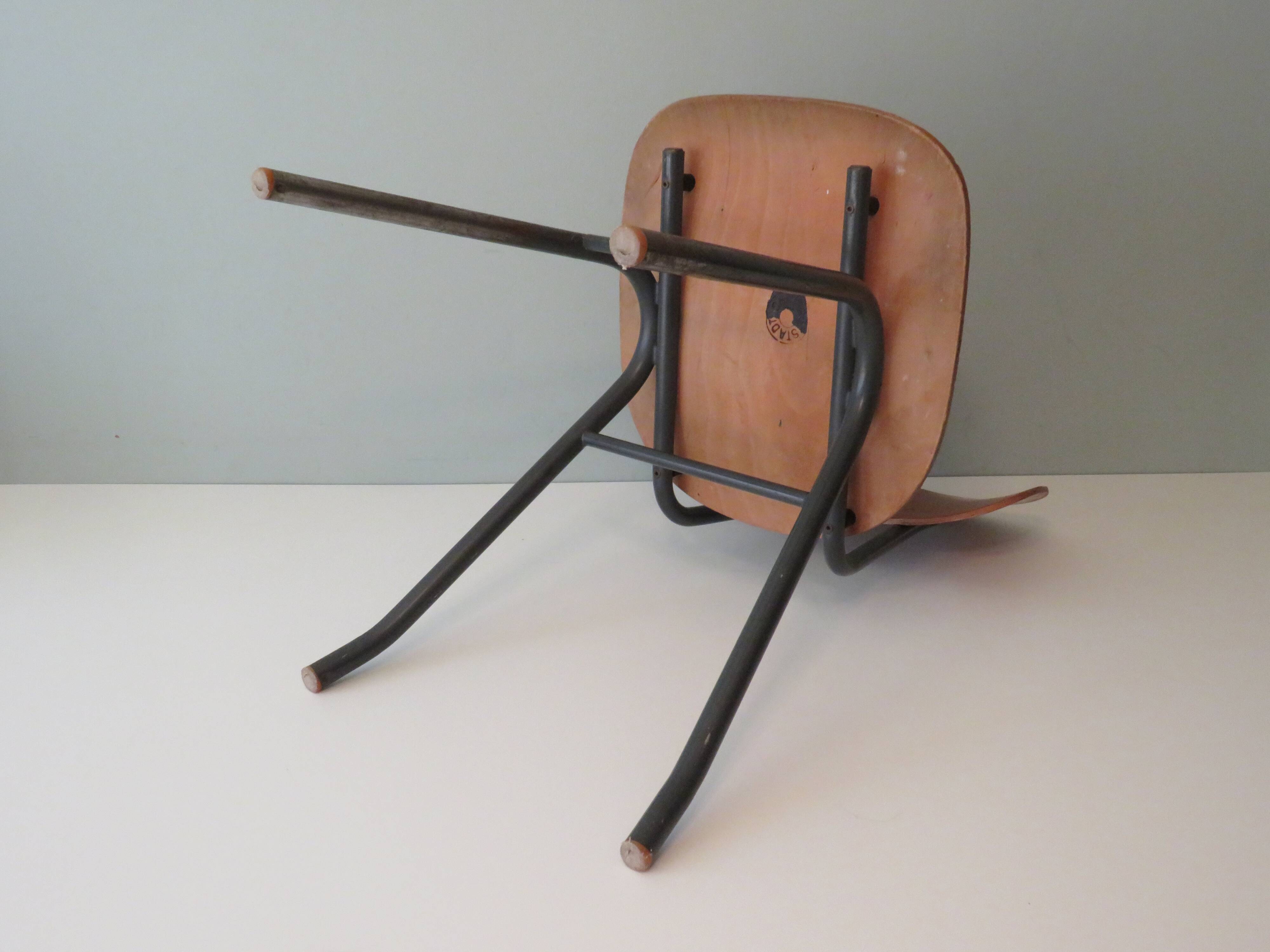 Suite of 6 industrial chairs, Germany 1960