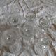 6 Louis Philippe wine glasses with flat sides - 19th century.