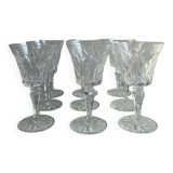 9 St Louis crystal wine glasses