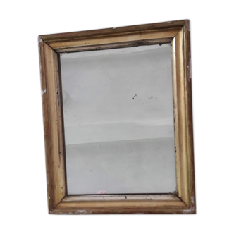Miroir patine dorée 27x33