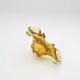 Murano bowl Archimede Seguso Bullicante Sommerso Yellow Gold