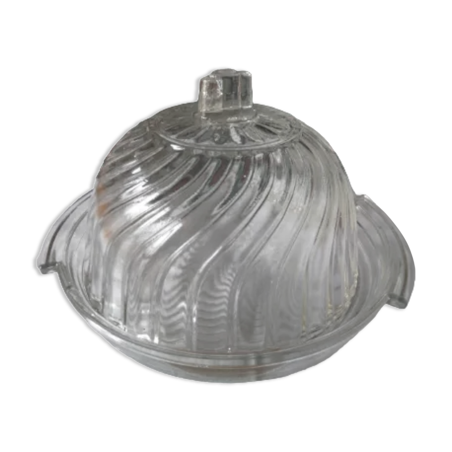 Ancienne Cloche à Fromage Avec Plateau En Verre - Vintage Et Authentique