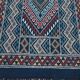 Tapis margoum couloir bleu fait main en pure laine