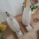 Pair of bedside lamps wood, metal and globe glass - vintage