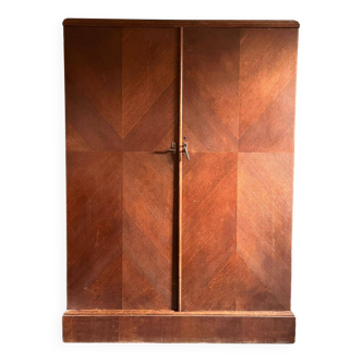 Compactom brand mahogany English cabin wardrobe for men