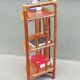 Etagère d'angle en bambou et rotin