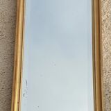 Beveled mirror gilded frame 140x42