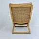 Vintage lounge chair cognac leather with webbing, 1970s