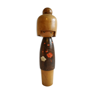 Kokeshi Doll - "Awakening of Love" by Master Usaburo Okamoto, 1917-2009 - vintage 1960