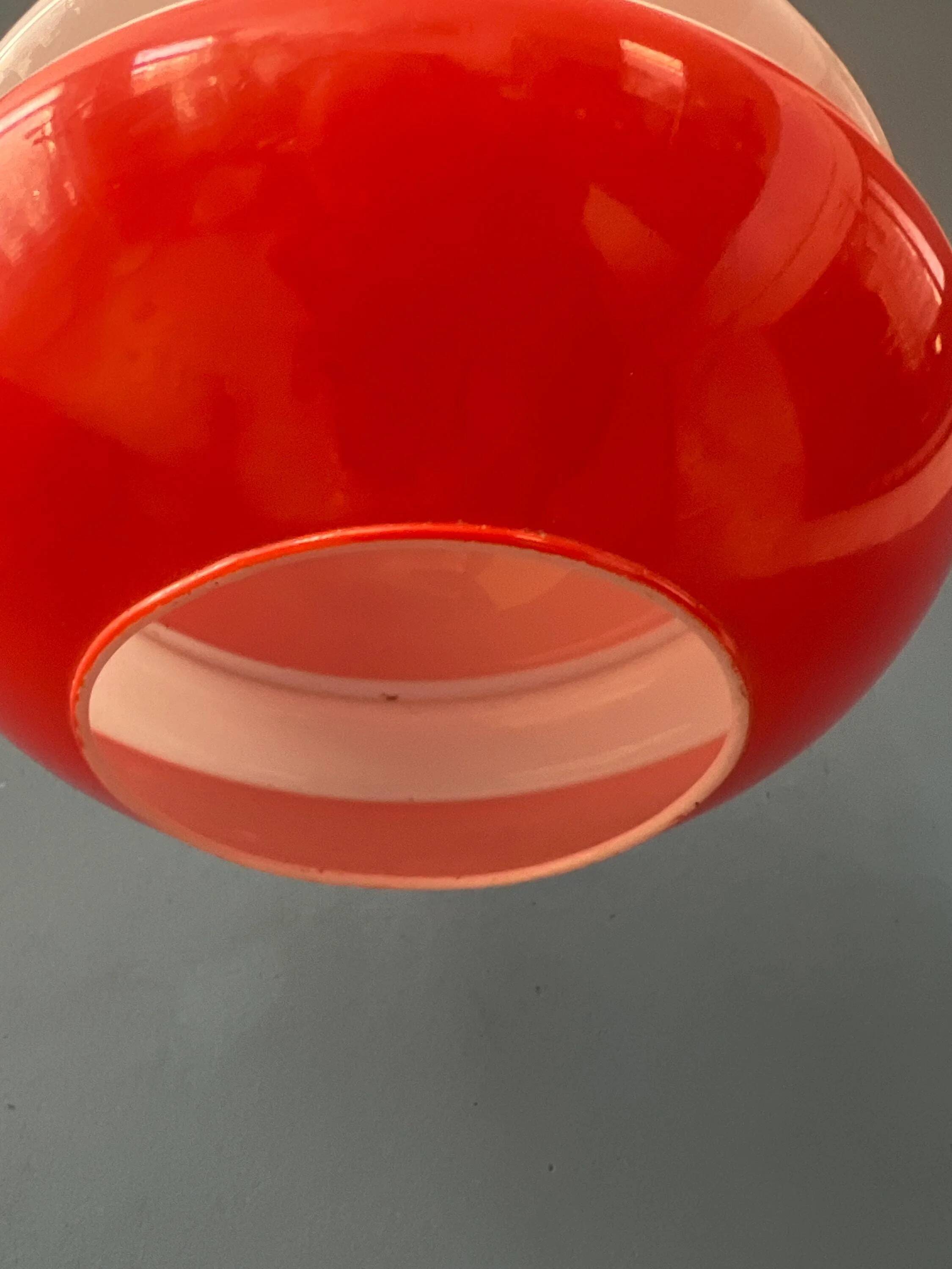 Vintage orange glass pendant light Peill & Putzler