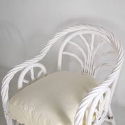 Salon en rotin blanchi