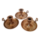 Lot de 3 bougeoirs en laiton