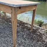 Old rustic farm table one drawer -1m20