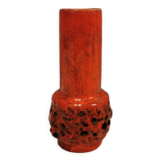 The most beautiful little vase in red lava glaze.