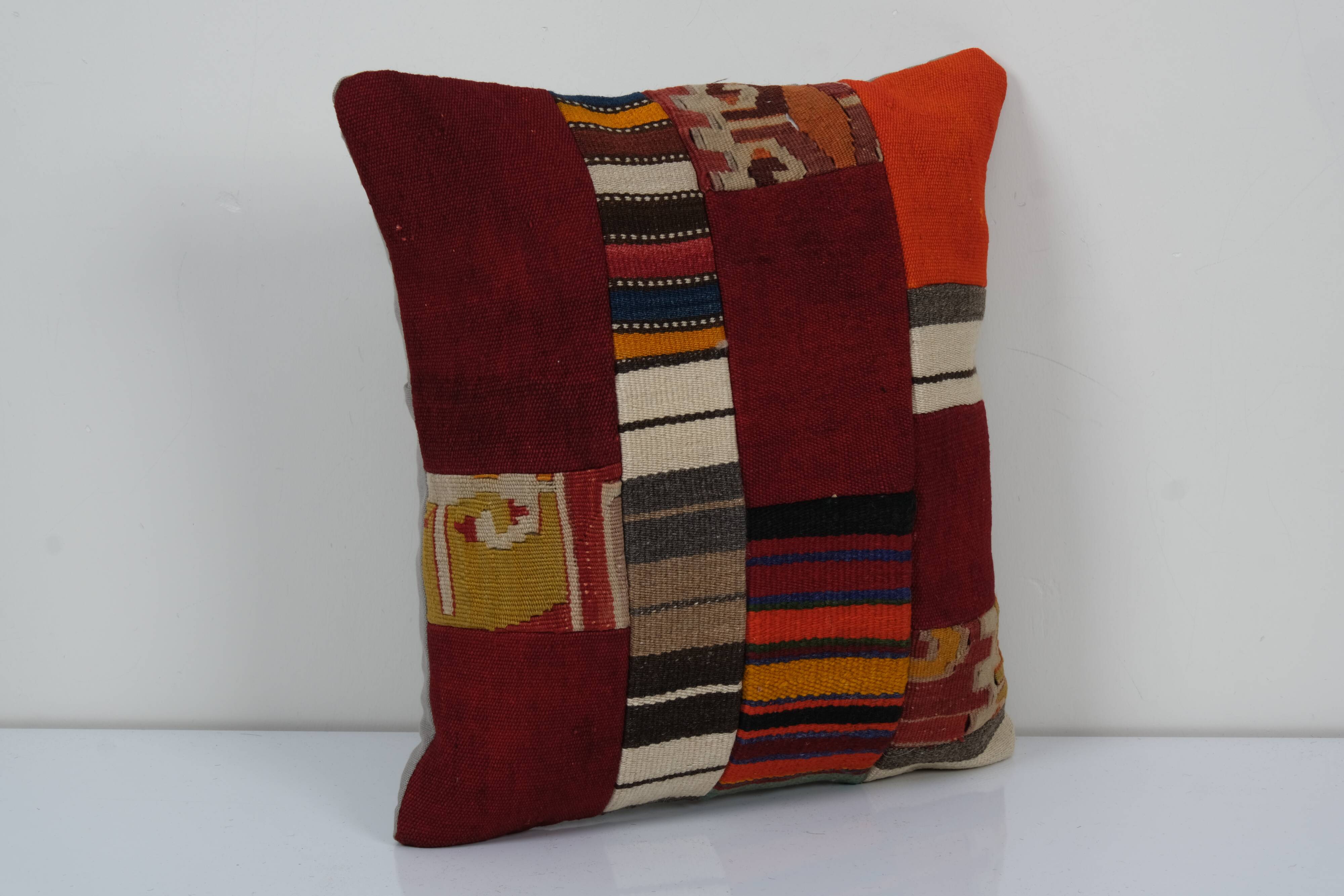 18" x 20" Carpet Pillow, Bohemian Kilim Lumbar, Turkey Pillow, Home Decor, Couch Throw Pillow