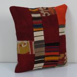 18" x 20" Carpet Pillow, Bohemian Kilim Lumbar, Turkey Pillow, Home Decor, Couch Throw Pillow