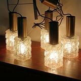Lustre cascade doré 5 feux