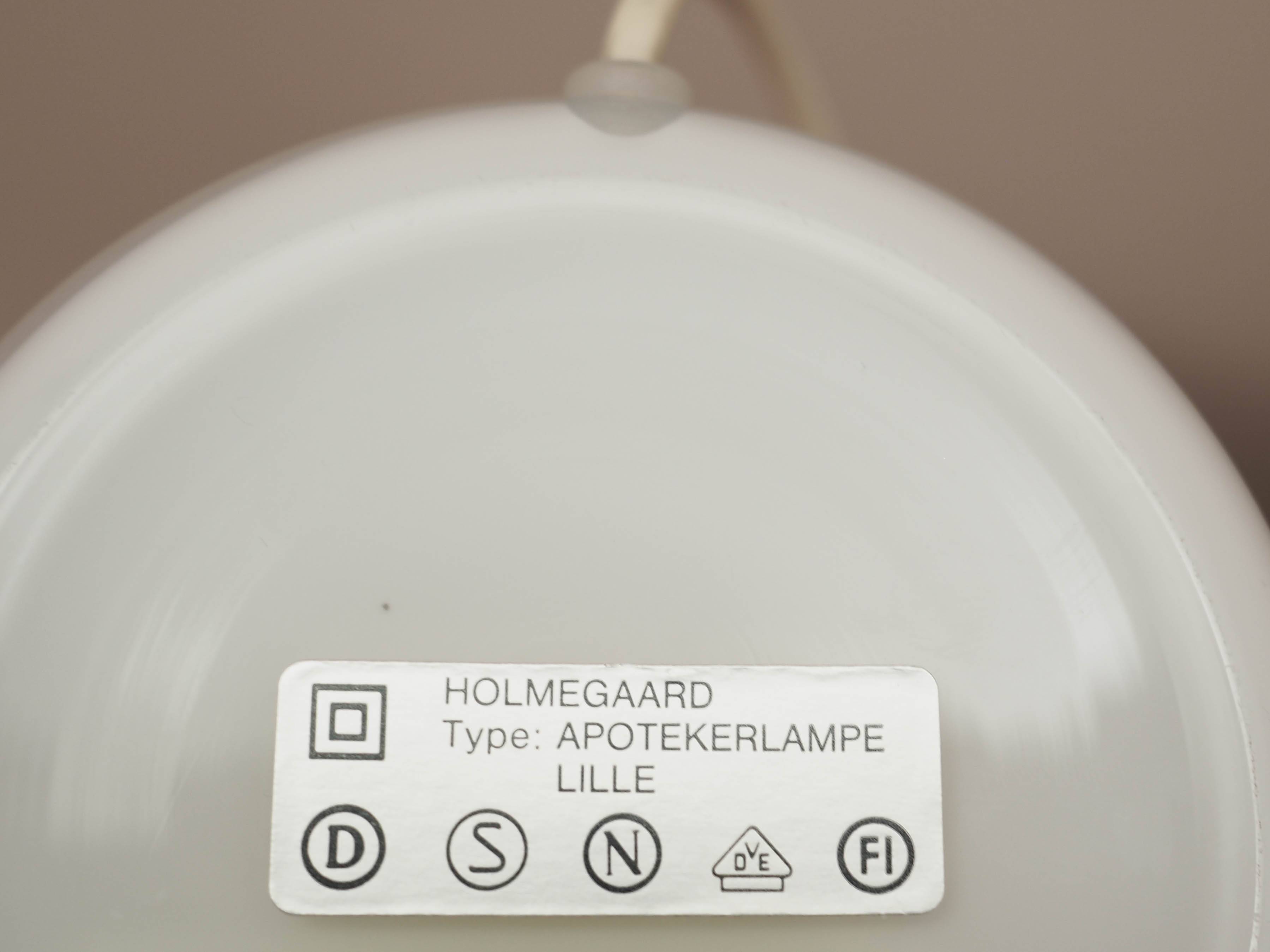 Holmegaard Glass Desk Lamp, Danish Design, 1970s