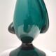 Teal Encased and Hand-Blown Murano Glass Flower Vase, Italy