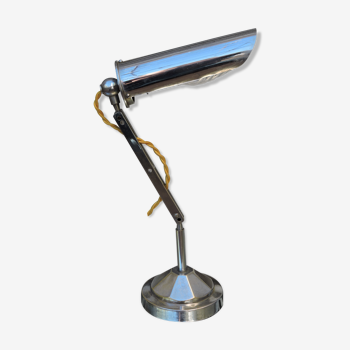 Lampe de bureau art déco chromé des années 30