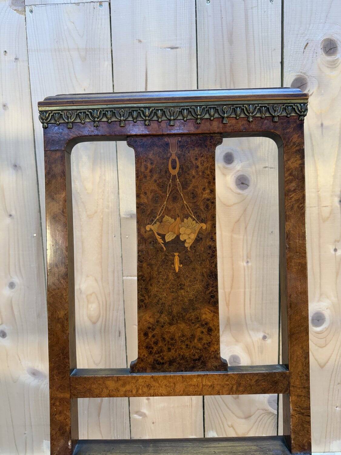 Set of 6 Art Deco chairs in marquetry and caning.