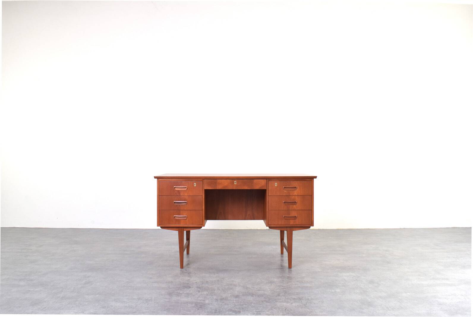 Mid-Century Modern Danish Teak Executive Desk, 1960s