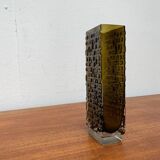 Brutalist bubble glass vase from the German space age mid-century by Emil Funke for Gral, 1960s.