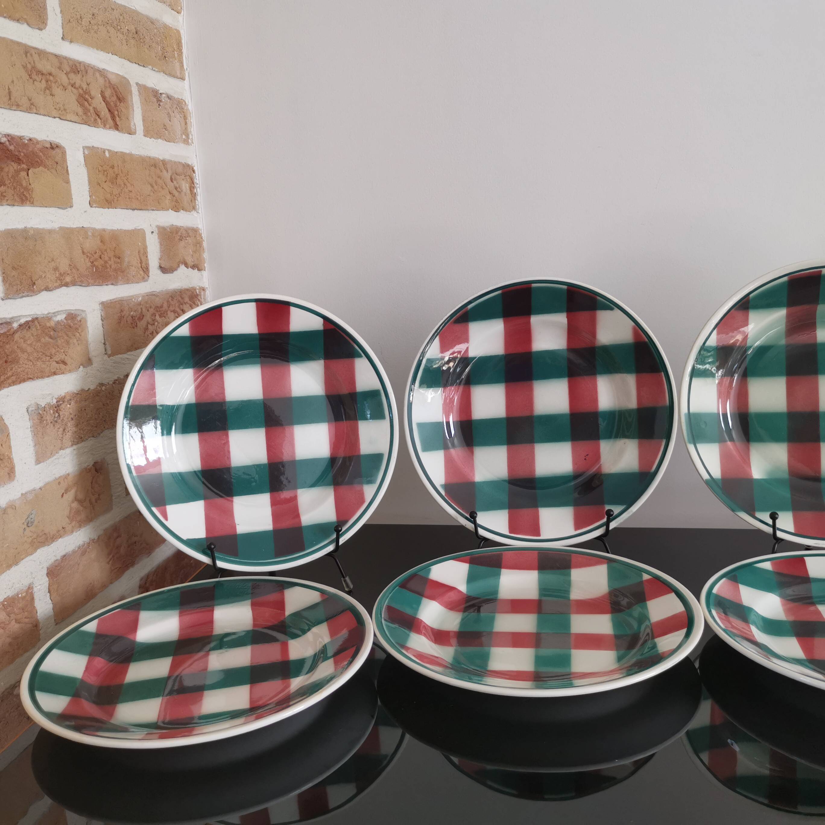 8 assiettes semi creuses de la Faïencerie Nouvelle de Givors France