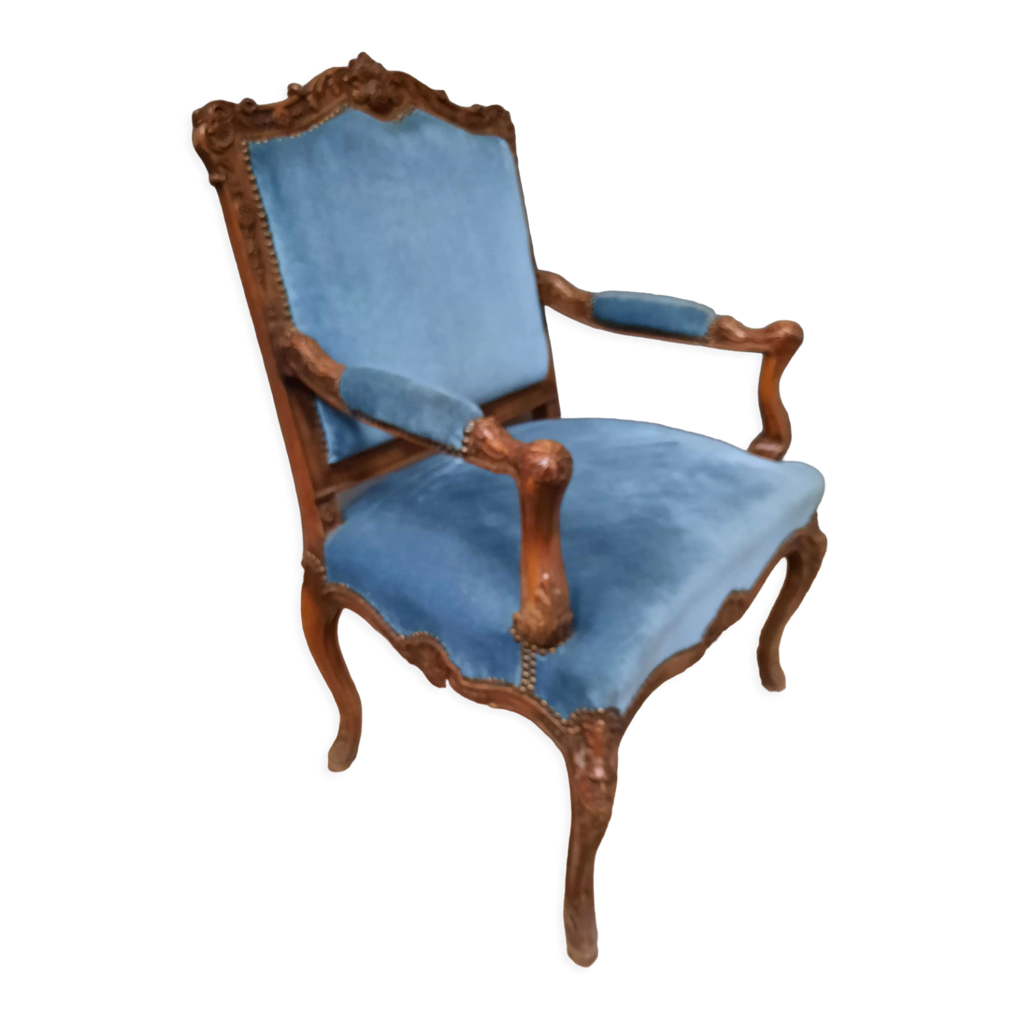 Fauteuil sculpté style régence