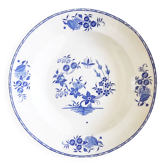 Boch Frères deep plate with large bouquet decoration