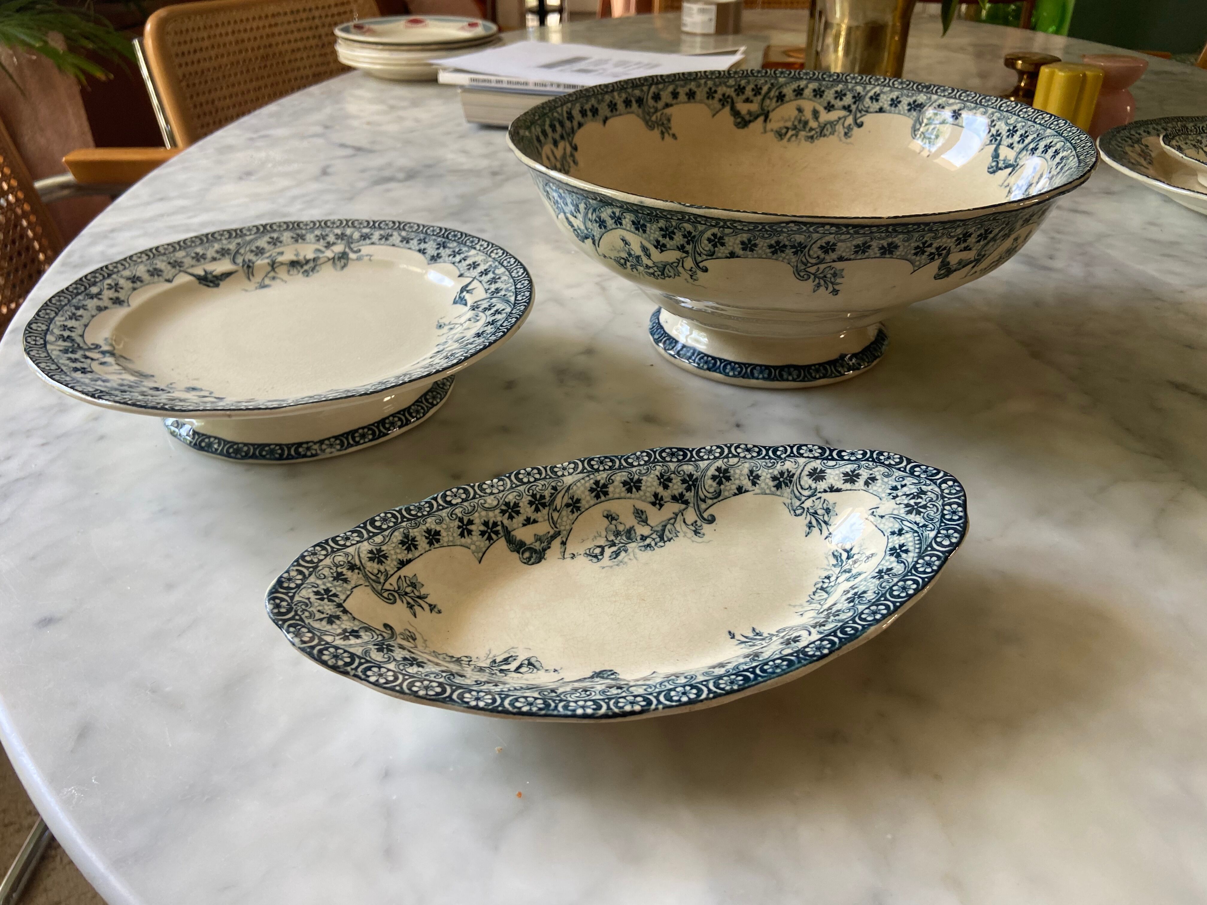 Series of 3 dishes Iron Earth