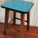 Blue formica tabouret