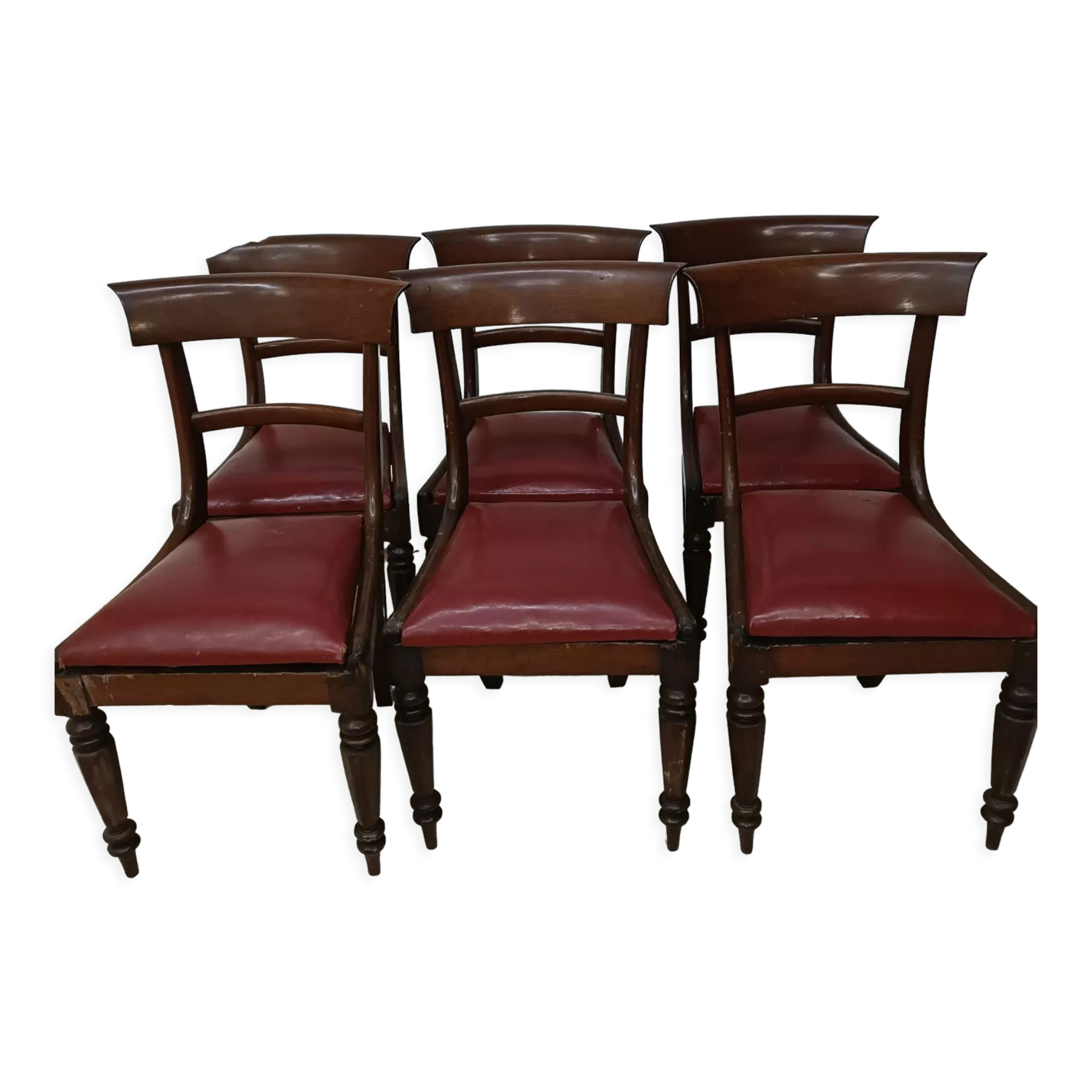 Set of 6 victorian antique dining chairs