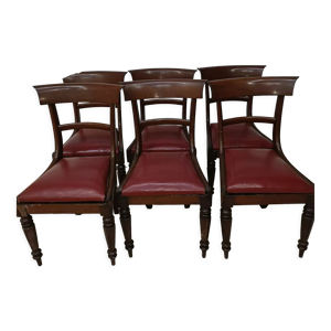 Lot de 6 chaises de salle - antiques