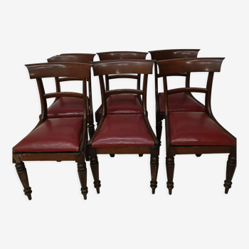 Set of 6 victorian antique dining chairs