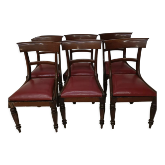 Set of 6 victorian antique dining chairs