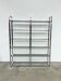 Chrome bookshelf with smoked glass — Italy, 1970s