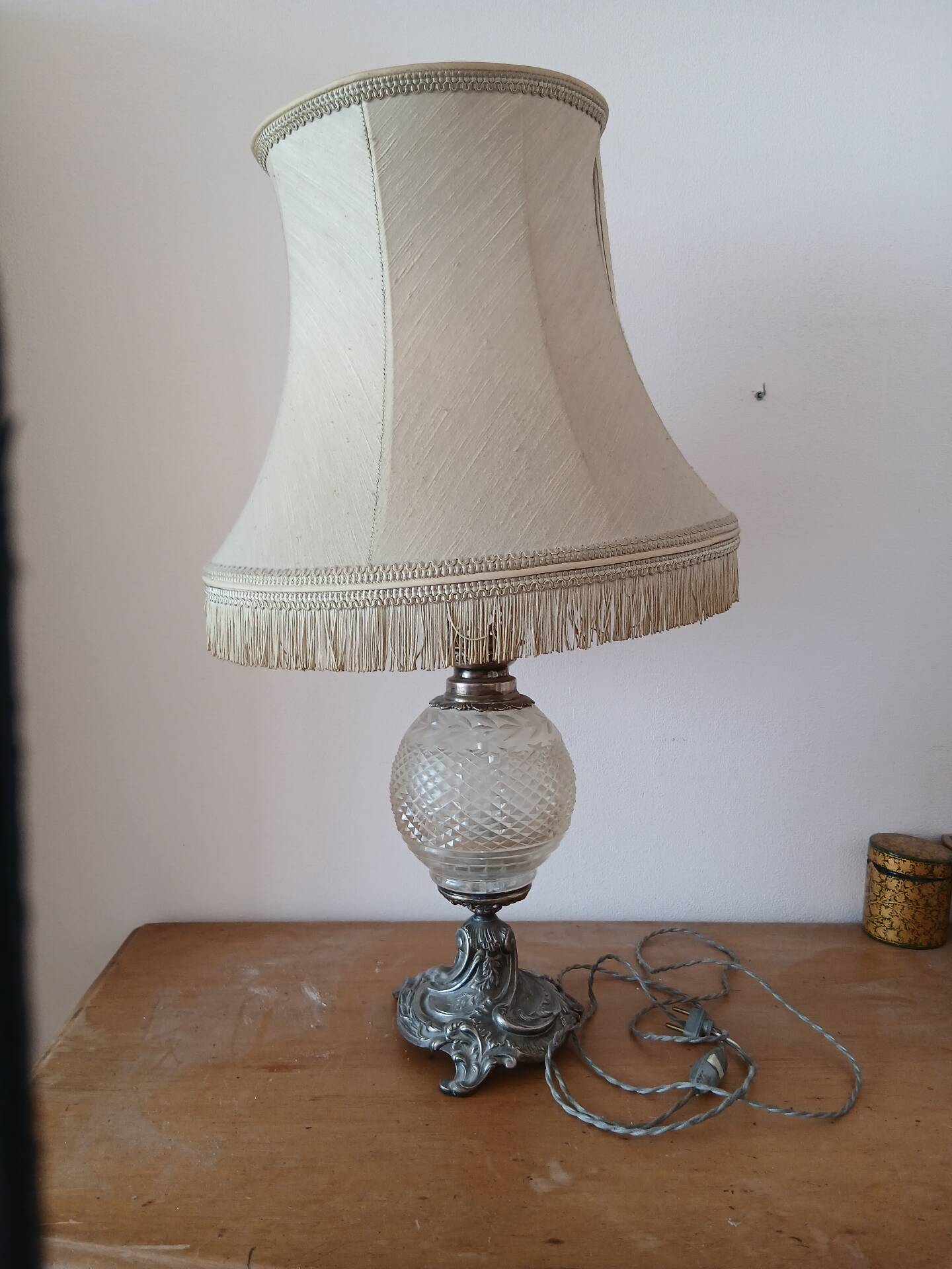 Silver floor lamp
