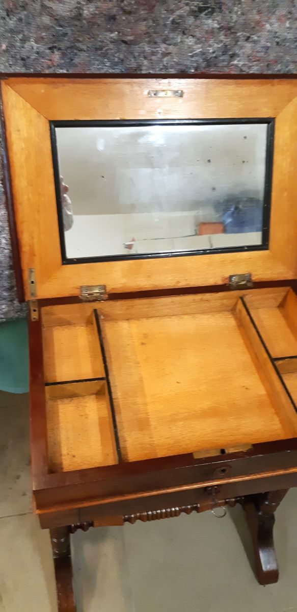 Side table / work table XIXth original patina