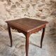 Antique oak side table, provincial writing table from the 18th century, Louis XV style.