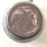 Ceramic vase from Grés du Loir, glazed and signed, Chantal & Thierry Robert 1970.