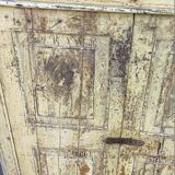 Old and deep wooden wardrobe