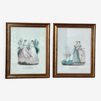 2 framed fashion prints